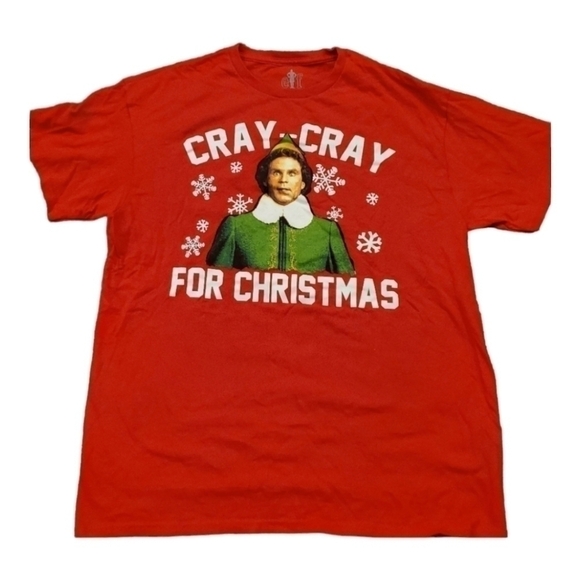 ELF Tops - ELF Cray Cray for Christmas Tshirt